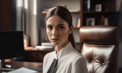mulher com nota fiscal