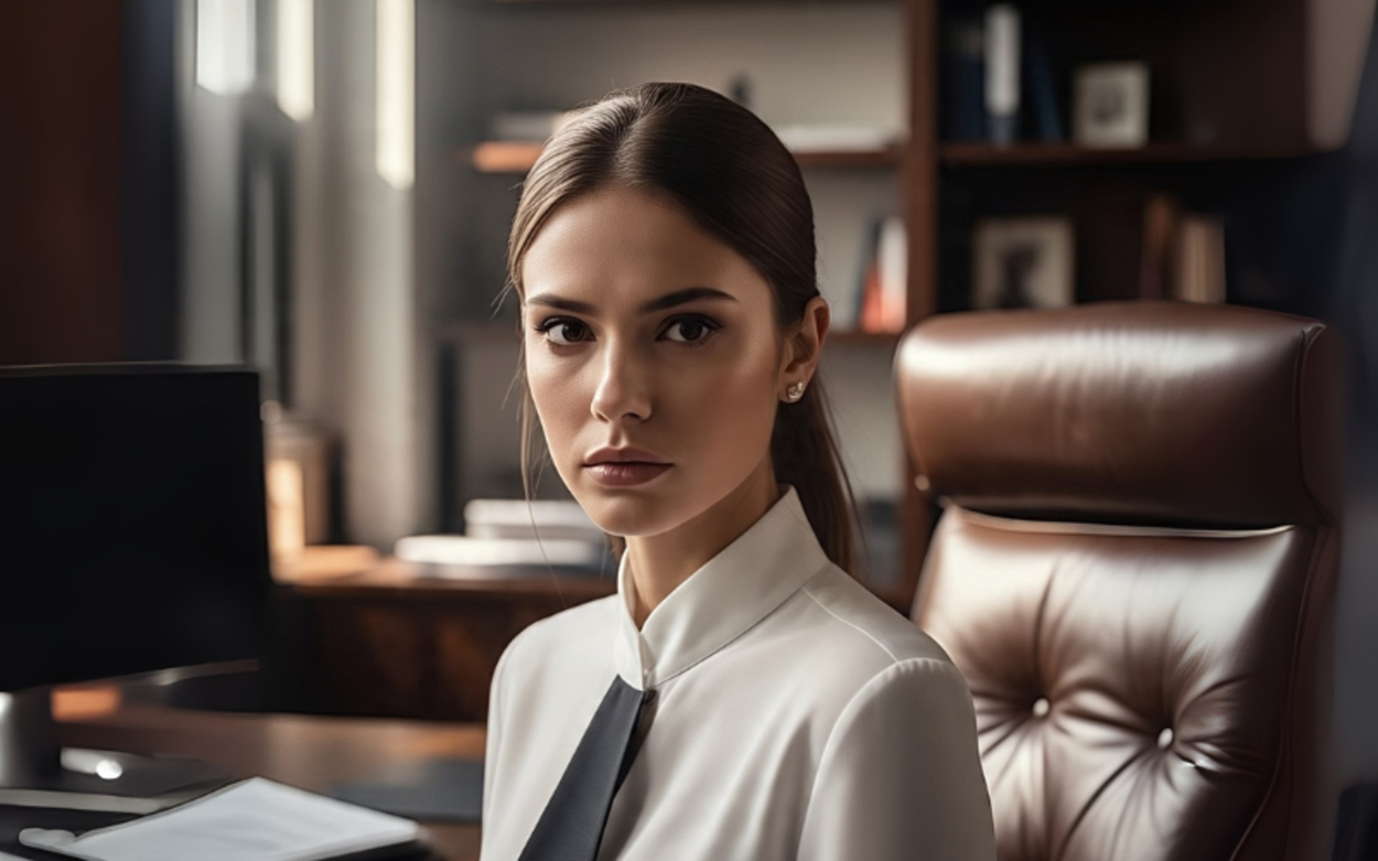 mulher com nota fiscal