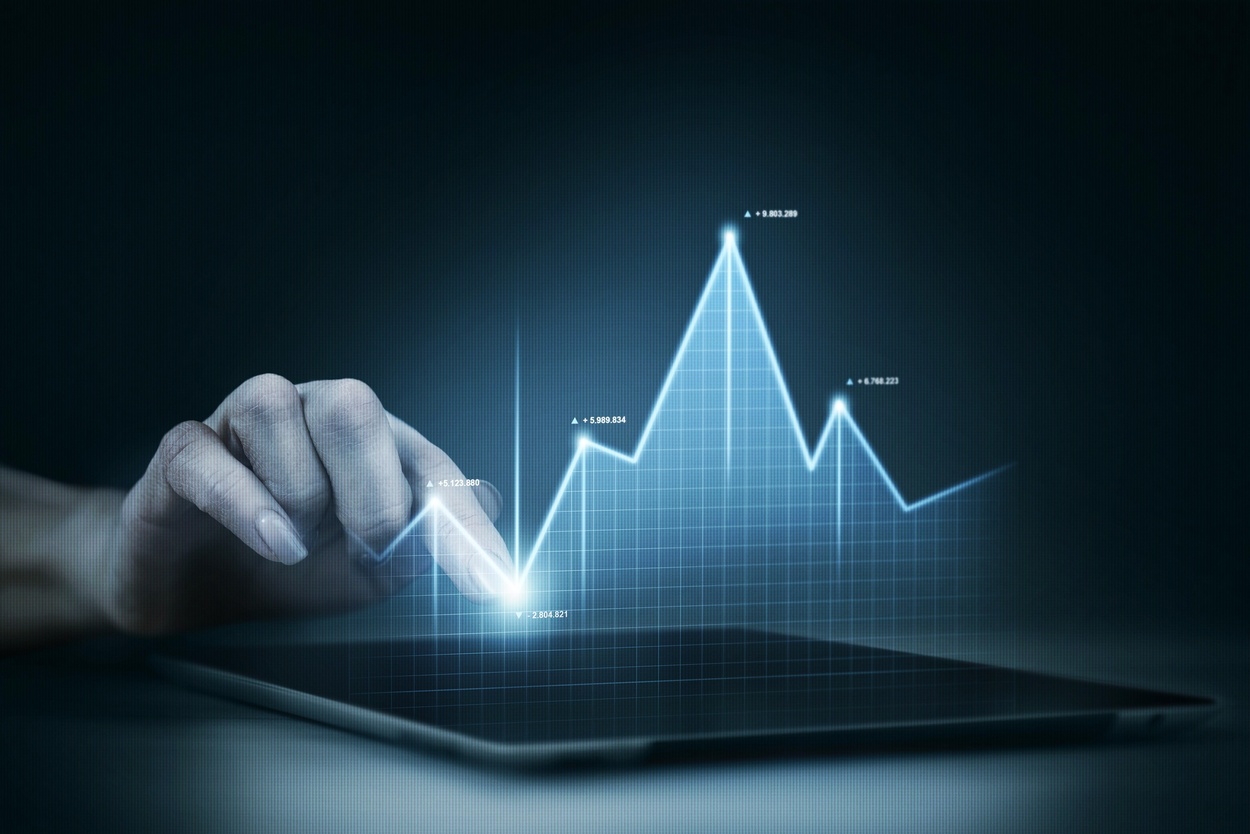 gráfico representando dólar recua / imagem: Freepik
